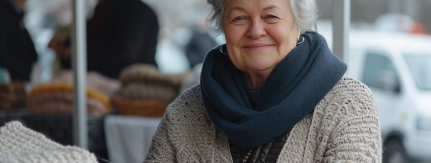 signora anziana sorridente